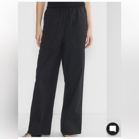 Aritzia Babaton System Wide-leg cotton Poplin Pant Black - Picture 2 of 13